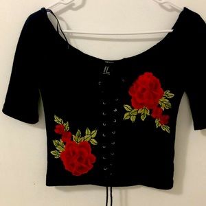 forever 21 blouse with flowers